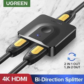 Ugreen HDMI Splitter 4K HDMI Switch for Mi Box Bi-Direction 1x2/2x1 Adapter HDMI Switcher 2 in 1 out for PS4 HDMI Switch