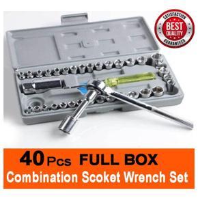40 in 1 Pieces Tool Kit and Screwdriver and Socket Set Automobile Tool Box Set