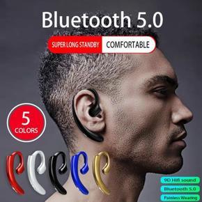 DASI C7 Bone Conduction Bluetooth Headset Noise Cancelling Handsfree Wireless Headphone Sport Earbuds Hifi Stereo Ear Hook Earphone with Mic