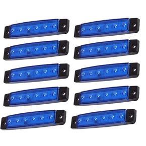 10PCS Marine Boat Lights 12V Waterproof Boat 6 LED Lights Kayak Lights for Boat Deck & Cockpit Decoration Light Blue