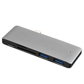 Type-C Docking Station Macbookpro 5-In-1 Adapter For Apple Computer Converter - gray