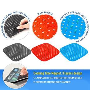 Silicone Air Fryer Liners with Air Fryer Magnetic Cheat Plate