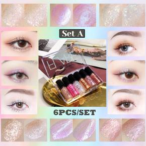 Flare 6 colors/Set Double Use Glitter Eyeliner & Liquid Eyeshadow Set [A]