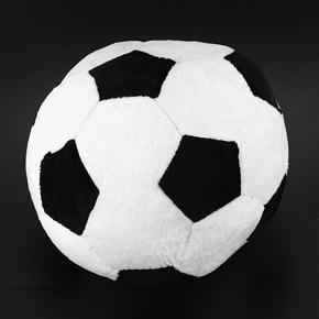 XHHDQES 2X Soccer Sports Ball Throw Pillow Stuffed Soft Plush Toy For Toddler Baby Boys Kids Gift, Black