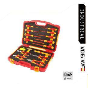 TOLSEN VDE 1000V 15 pcs Insulated Hand Tools Set VDE/GS certificated Premium Series Model: V82115