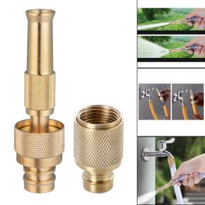 Copper High Pressure Sprinkler Sprayer Hose Pipe Nozzle Spraying Head Garden Irrigation Fitting