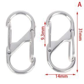 2 Pcs Zinc alloy S-shaped mountaineering buckle S-shaped double head spring hook Sunlight Mall