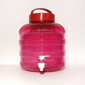 Food grade water dispenser jar with tap~Capacity: 8 liter.Colour: Blue/Red