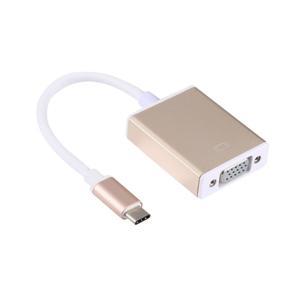 USB C Type C Thunderbolt 3 to VGA Male to Female Converter Cable for MacBook - Gold