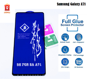 Samsung Galaxy A71 (4G) Rinbo Type Tempered Glass Screen Protector (Better than 6D/9D/11D)- Black