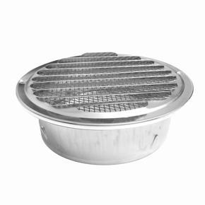 NANLIY-6 Inch Louvered Grille Cover Vent Hood Wall Air Vents with Built-In Fly Screen Mesh - 304 Stainless Steel Ventilation Outlet