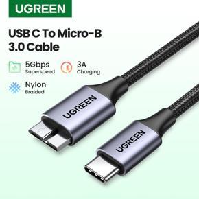 UGREEN USB C to Micro B 3.0 Cable 5Gbps 3A Fast Data Sync Cord For Macbook Hard Drive Disk HDD SSD Case USB Type C Micro B Cable