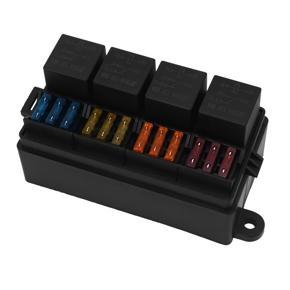 QUANBU 48 Way Blade Fuse Holder Box with Spade Terminals and Fuse 16PCS 4Pin 12V 80A Relays for Car Truck Trailer and Boat