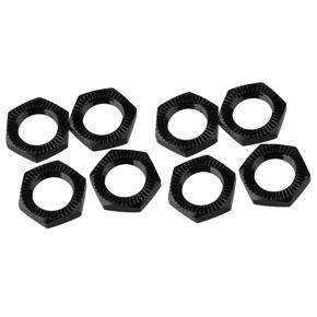 ARELENE 8pcs 17mm Upgrade Wheel Hex Hub Nut Cover N10177 for RC1:8 Model Car,Black