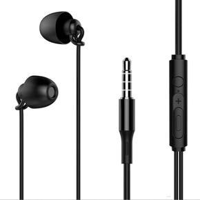 ENKLOV Sleep Headset HiFi Soft Silicone Side Sleep Soundproof In Ear Mobile Phone Headset With Microphone Cable