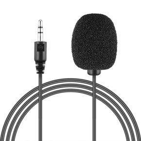 LALA Portable Size External 3.5mm Clip-on Lapel Lavalier Microphone For PC Laptop