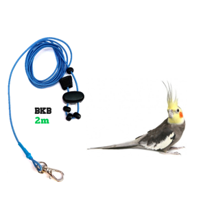 2 Mitar Elastic harness with anklet 5.5 mm for cockatiel bird (full set combo pack)