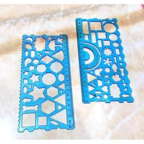 2 pieces Different Shapes Template Ruler / Spirograph Ruler / Geometric Drawing Toys / Stencil Tools / Drafting Design