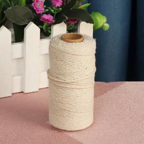 The Old Tree 【 + Flash Deal】2MM x 200Meter Natural White Cotton Twisted Cord Rope Craft Macrame String