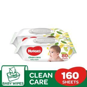Huggies Baby Wipes Clean Care (80's x 2 Packs)