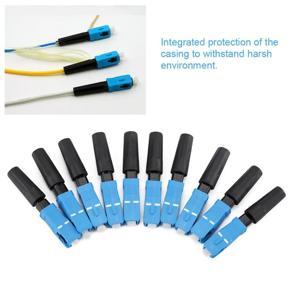 50 Pcs Embedded Sc Upc Fiber Optic Fast Connector Ftth Single-Mode Fiber Optic Sc Quick Connector Sc Adapter Field Assembly