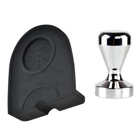 ARELENE Coffee Tamper Set, 51mm Coffee Tamper Mat Silicone Rubber Tampering Corner Mat Coffee Maker Accessories