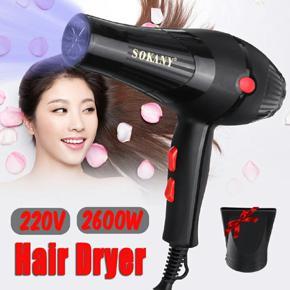 Professional Sokany Hair Dryer. Black Colour Hair Dryer 2200W