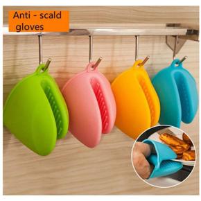 Double Finger Grip,Silicone Anti-scalding Gloves,dishwashing Cabinet Kitchen Insulation Tray Dish Oven with Hand Clip