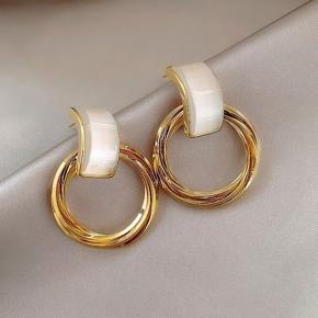 Trendy Opal Stone Stud Earring for Women Simple New Collection 2022 Fashion - Temperament Round Earrings for Girls Stylish Simple Top