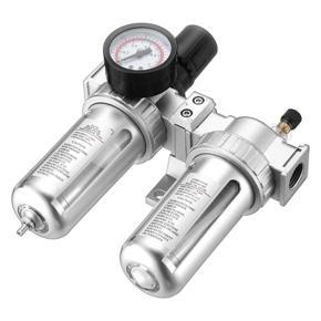 G1/2'' Air Compressor Filter Oil Water Separator Trap Tools With Regulator Gauge