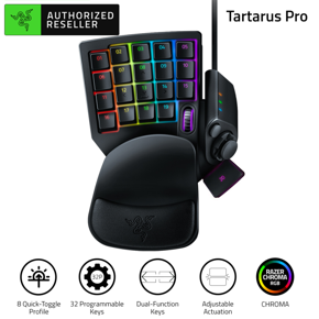 Razer Tartarus Pro Gaming Keypad: Analog-Optical Key Switches - 32 Programmable Keys - Customizable Chroma RGB Lighting