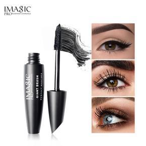 IMAGIC 4D Black Giant Brush Mascara Silk Fiber Eyelashes Lengthening Mascara Waterproof Long Lasting Lash Mascara Volume Eye Cosmetics