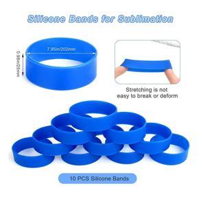 elastic sublimation paper holder-10 x sublimation silicone bands-blue