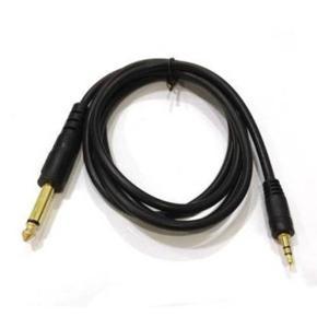 Male 6.3 mm to 3.5 mm Stereo EP Male Digital Mic Cable for Amplifier DJ Console, Mixers and Guitar, 5mm Thickness 1.5 Meters