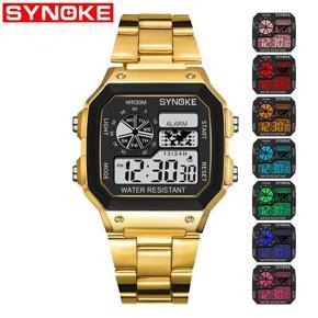 Synoke Men'S Steel Belt Sports Watch