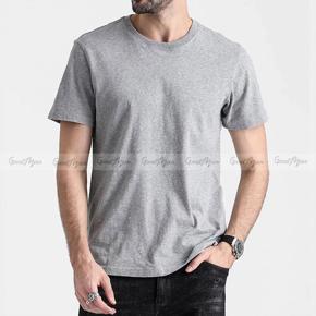 Premium Quality Solid Ash Color Cotton Short Sleeve T-Shirt for Men.