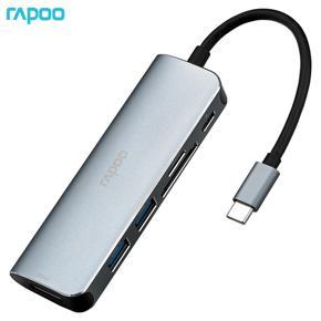 Rapoo XD120 6-port Laptop Docking Stations USB-C Splitter Converter Support USB HDMI TF/SD Card Multi-function Adapter