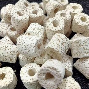 100g Ceramic Rings For Fish Tank Bacteria Bio Filter Porous Off white Biological Rings Bacteria Building House Aquarium Off White