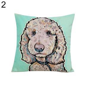 Fashion Cartoon Dog Waist Throw Cushion Cover Linen Pillow Case Home Sofa Decor