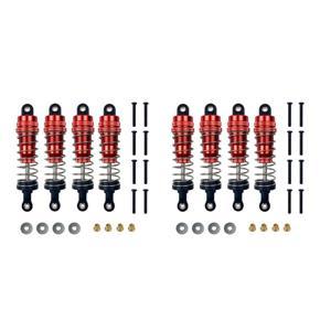 ARELENE 8x for MN86K MN86KS MN86 MN86S MN G500 1/12 RC Car Upgrade Parts Metal Shock Absorber Damper Accessories,Red