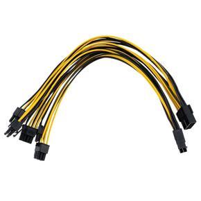 ARELENE 4PCS 8-Pin PCI Express to Dual PCIE 6+2-Pin PCI-E Power Cable 18AWG for GPU Power Breakout Board Adapter for Mining