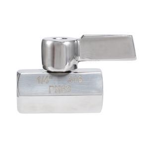 ARELENE Mini Ball Valve Stainless Steel(316) 1/4 Inch NPT Female X NPT Female Mini Ball Shutoff Valve