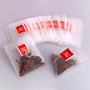 100Pcs Tea Bag Infuser with String Heal Seal 7 x 6cm Sachet Filter Paper Nylon Teabags Empty Tea Bags