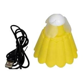 Portable Badminton Rechargeable Mini Fan - White and Yellow