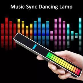 Vimite LED RGB Pickup Car Mounted Music Spectrum Light Voice Control Ambience Lamps Rhythm Lights Voice-Activated Atmosphere Creative Net Red Light for Car Room Home Bar Desktop Party Birthday Gifts
