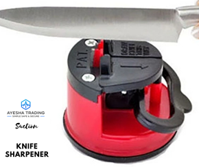 mini suction cup sharpening stone kitchen Knife Sharpener with Smart Suction Pad Base