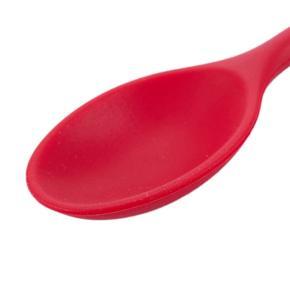 BRADOO 2X Colour Works Silicone Mini Deep Spoon, 20 cm - Red
