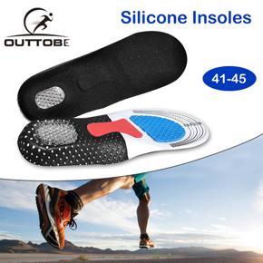 Outtobe Free Cutting Shoe Insoles Fashion Unisex Silicone Gel Shoe Pad Deodorant Orthotic Sport Running Shoes Insoles Plantar Fasciitis Orthotic Inserts Shoe Pad Shock Absorbing Anti Fatigue for Walki