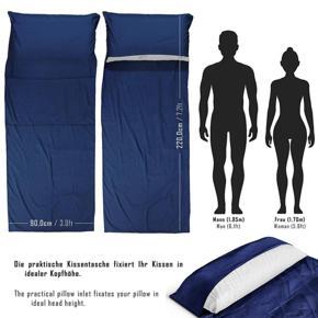 Travel Sleep Bag Liners for Adults,for Hotels, Traveling 36X87Inch