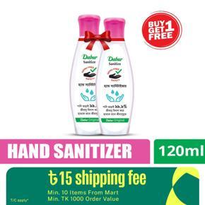 DABUR SANITIZE Hand Sanitizer 120ml - Buy 1 Get 1 Free